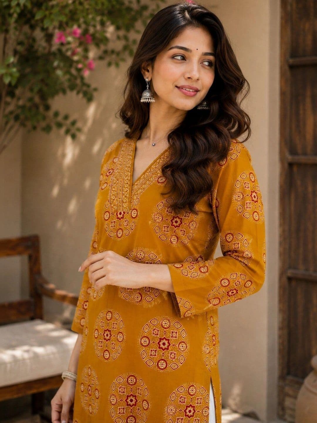 Hunaiza Women Ethnic Motifs Printed Indie Prints Kurta thumbnail 4