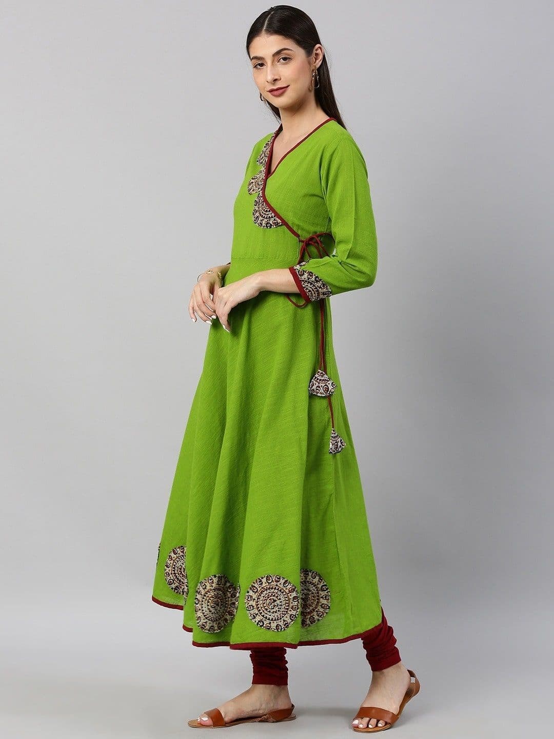 KALINI Women Patchwork Anarkali Kurta thumbnail 4