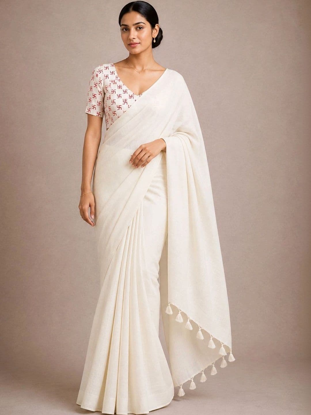 TWRIL Women Kalamkari Pure Cotton Saree - view 1