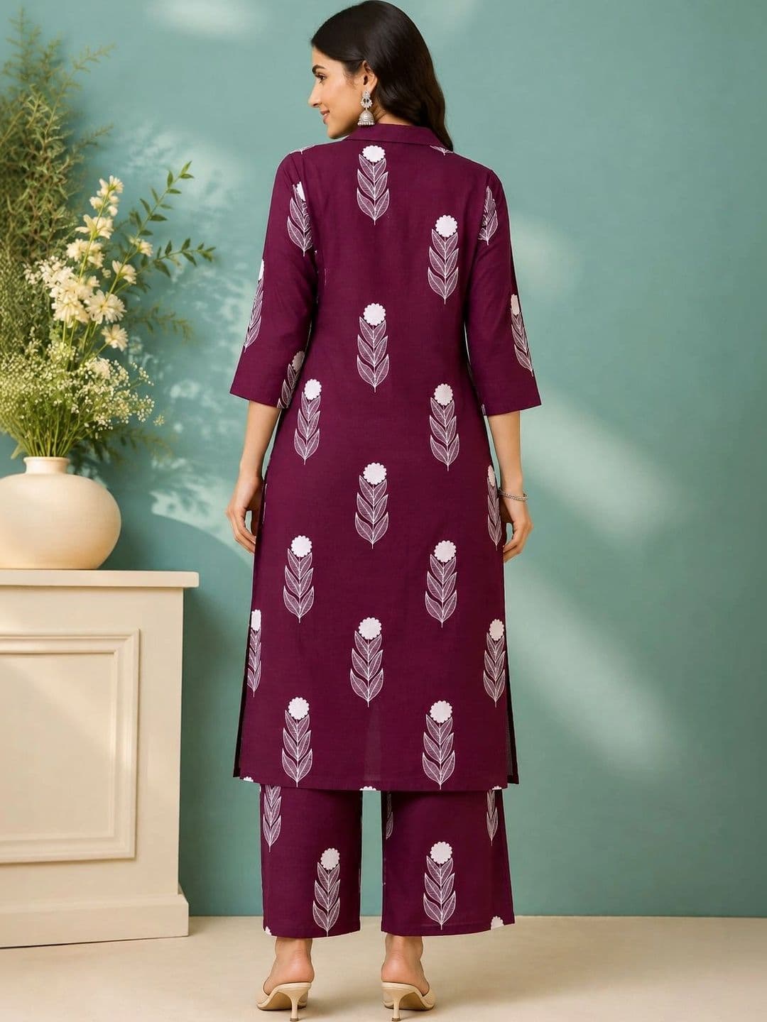 JANKHANA Women Ethnic Motifs Printed Regular Kurta with Palazzos thumbnail 7