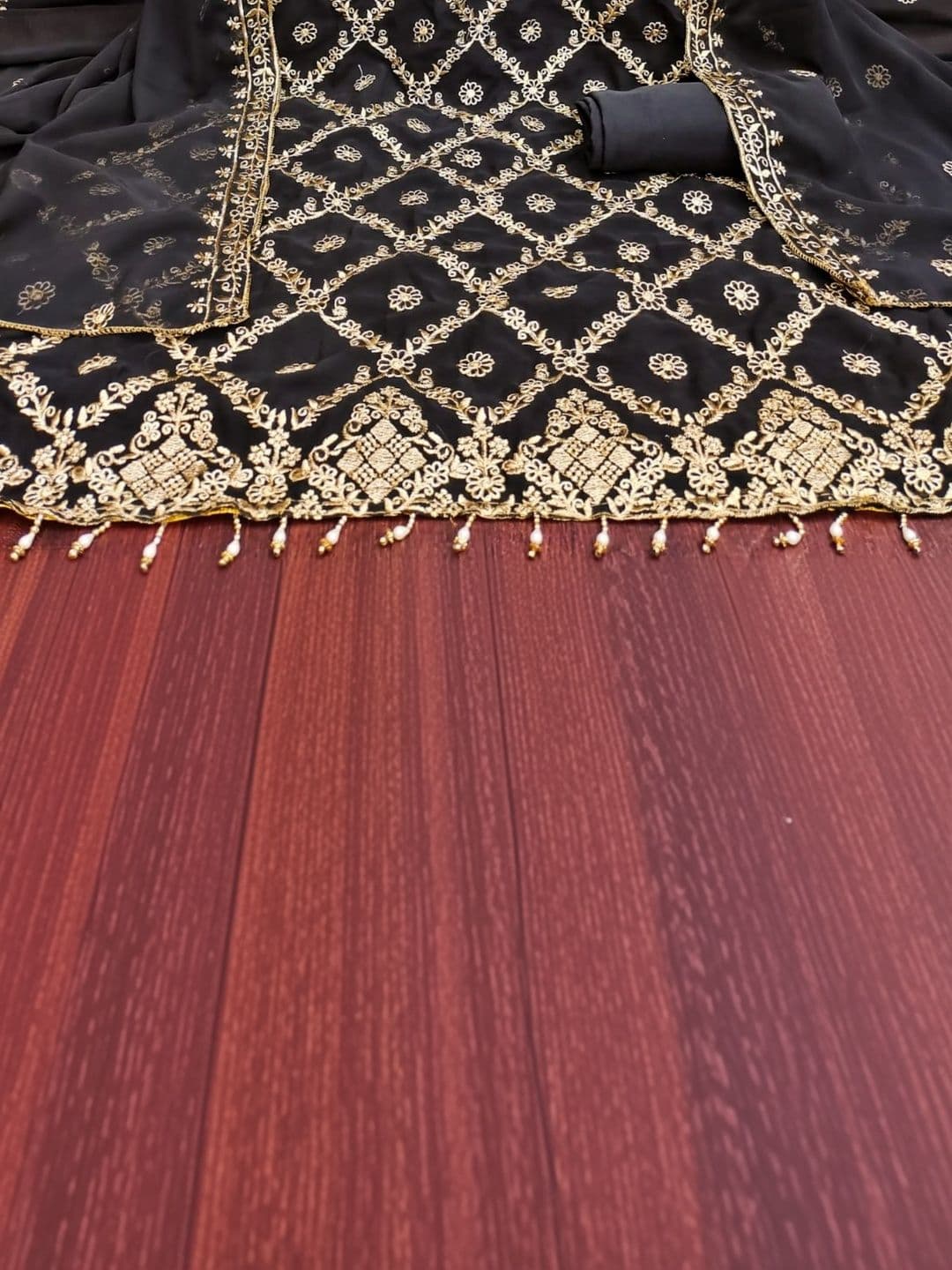 LeeliPeeri Designer Embroidered Unstitched Dress Material thumbnail 2
