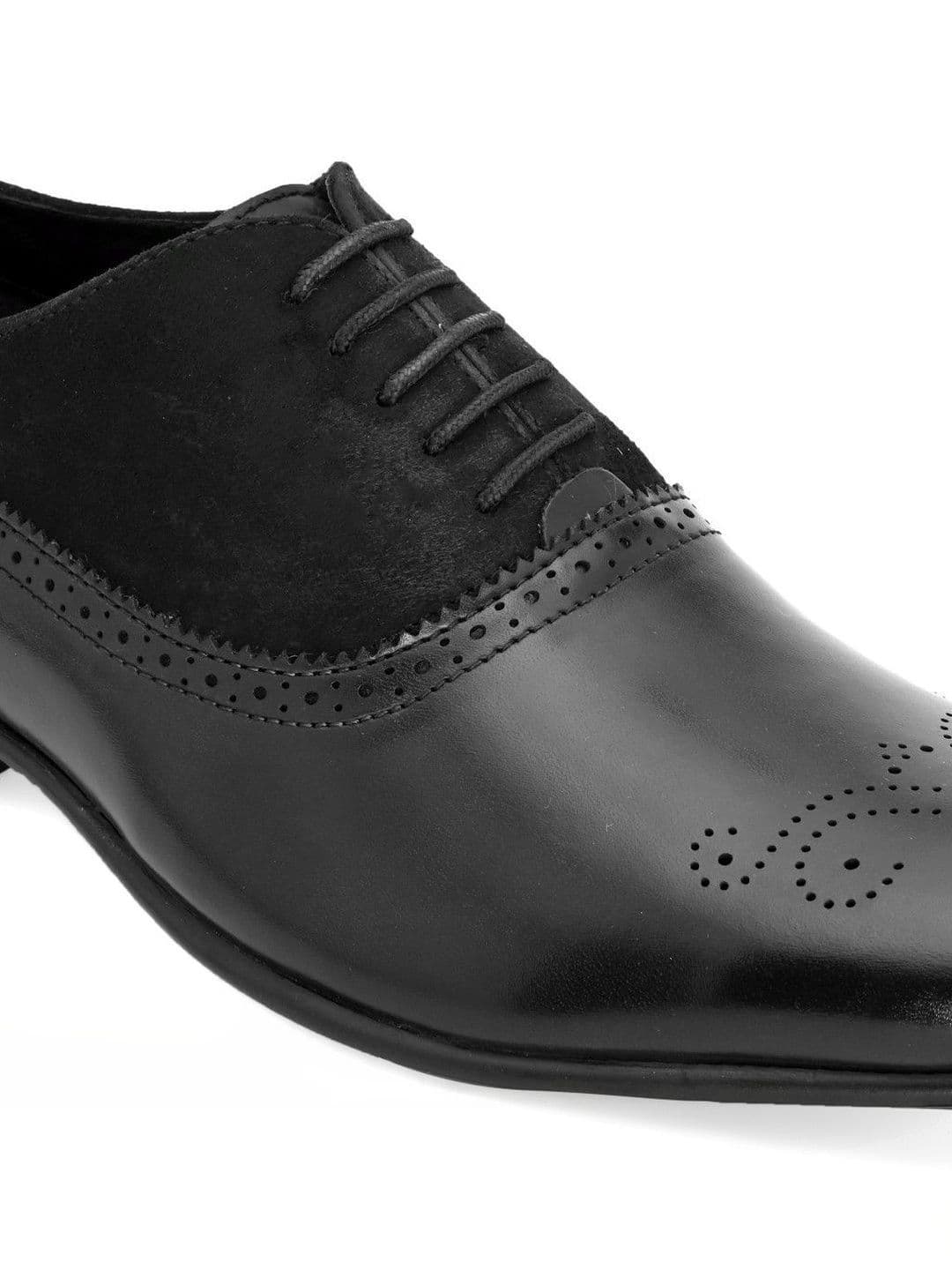 House of Pataudi Men Textured Formal Brogues thumbnail 5