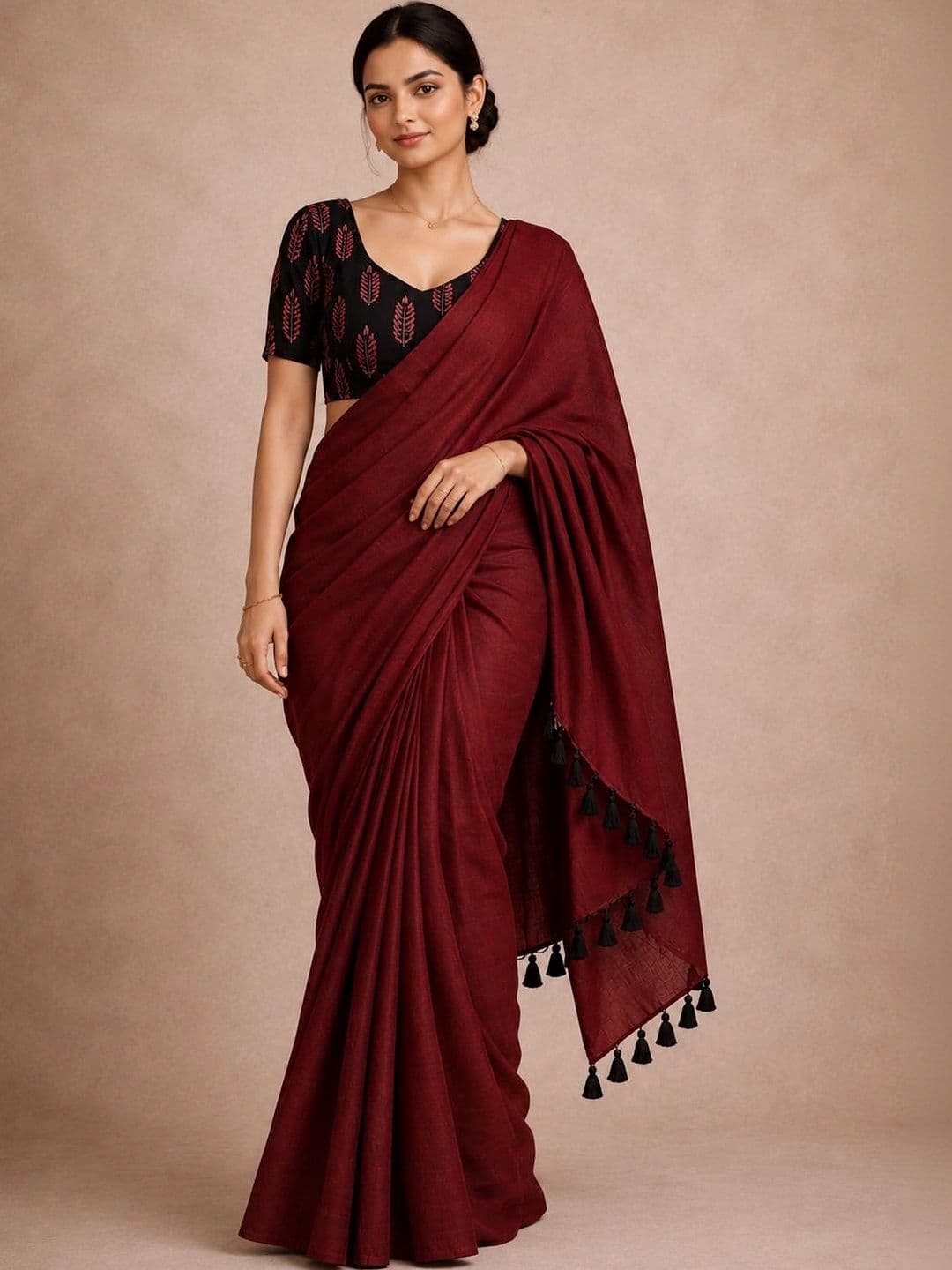 OSARIO Kalamkari Pure Cotton Saree - view 1