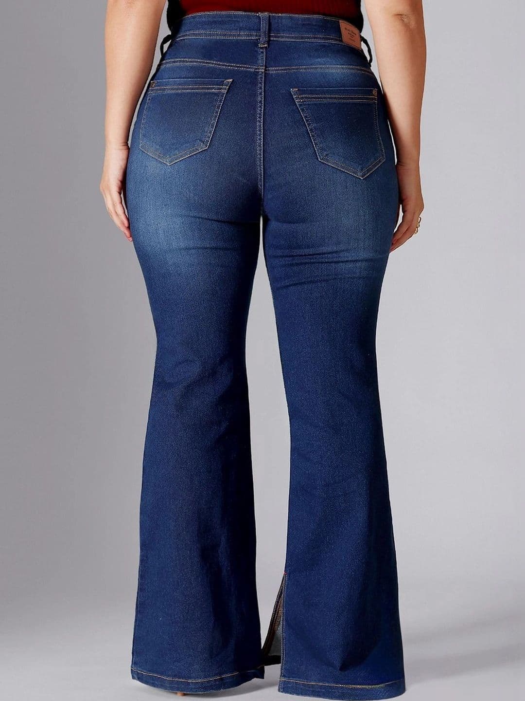 Miss Chase A+ Women Bootcut Mid-Rise Light Fade Stretchable Jeans thumbnail 3