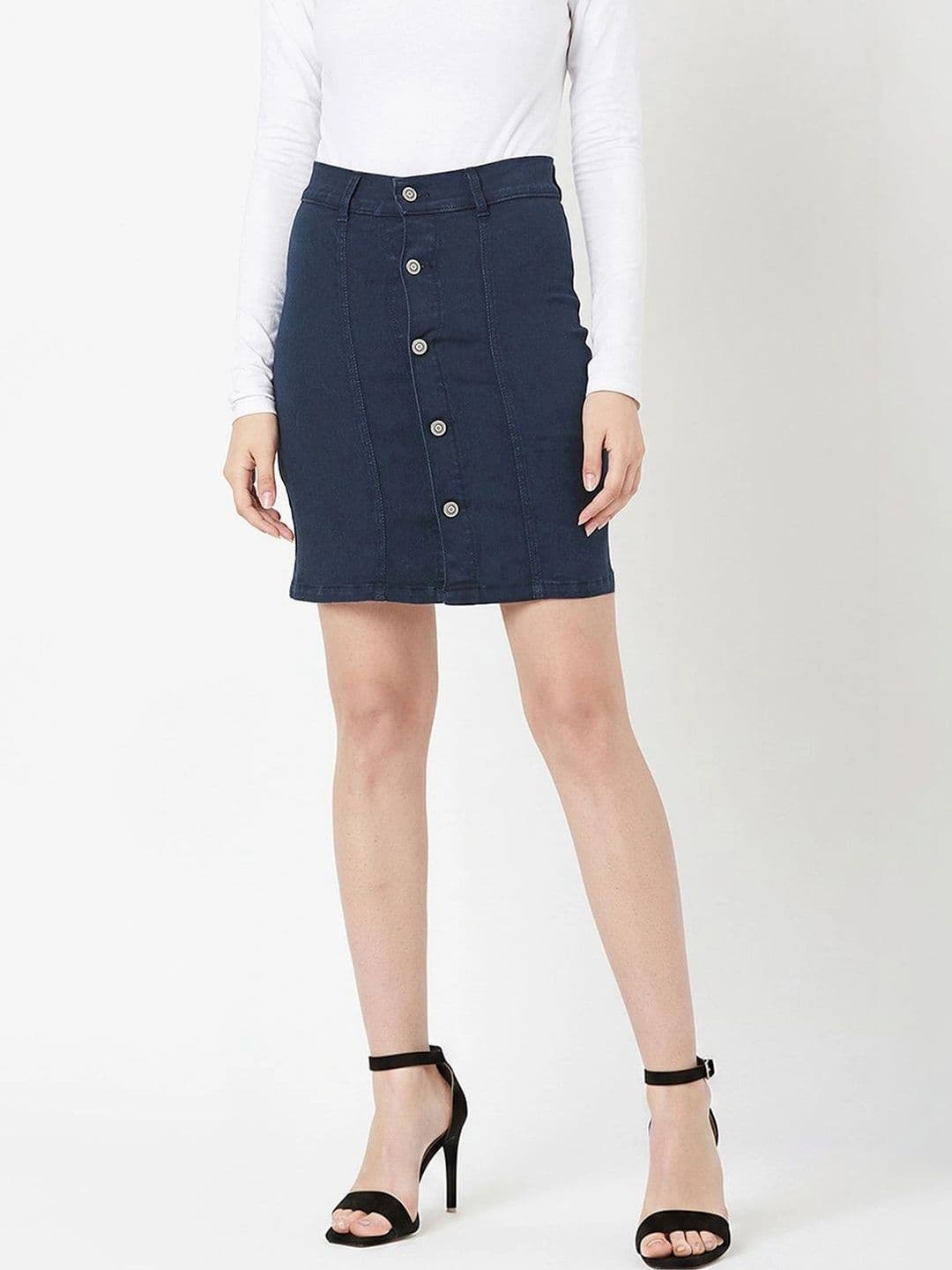 Chemistry Women Denim Above Knee Straight Skirt - view 1