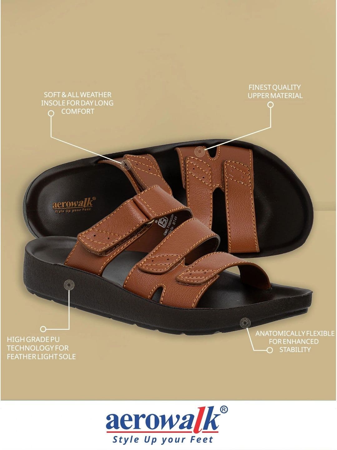 Aerowalk Men Comfort Sandals thumbnail 4