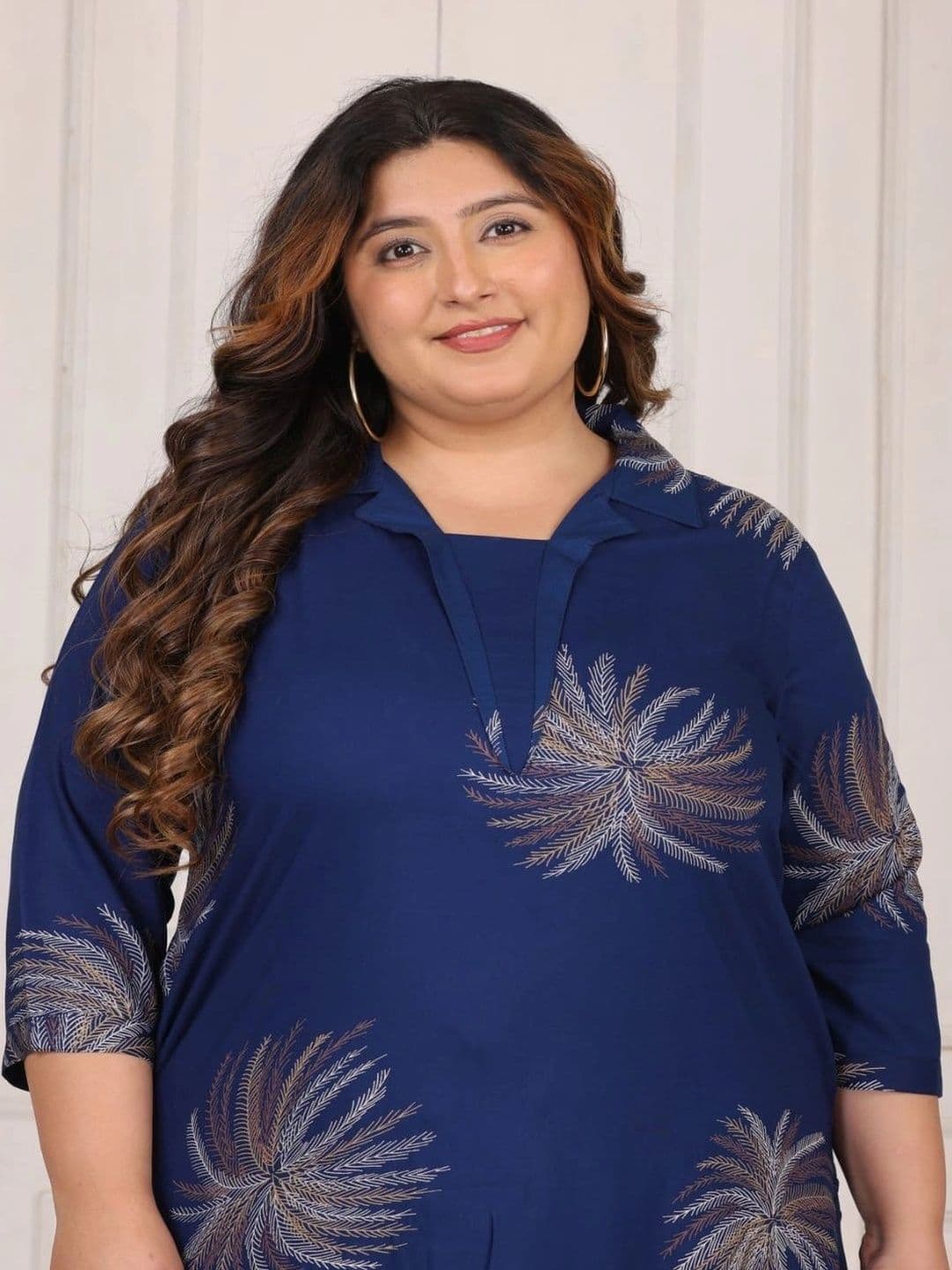 Sandhya's Plus Women Ethnic Motifs Printed Regular Kurta with Trousers thumbnail 5