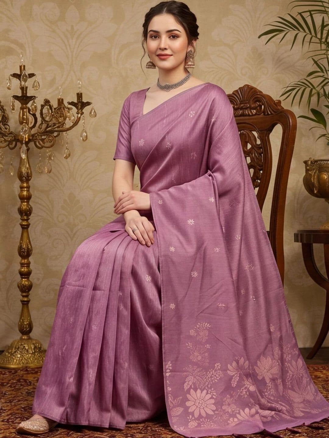 Mitera Woven Design Zari Silk Cotton Fusion Banarasi Saree thumbnail 6