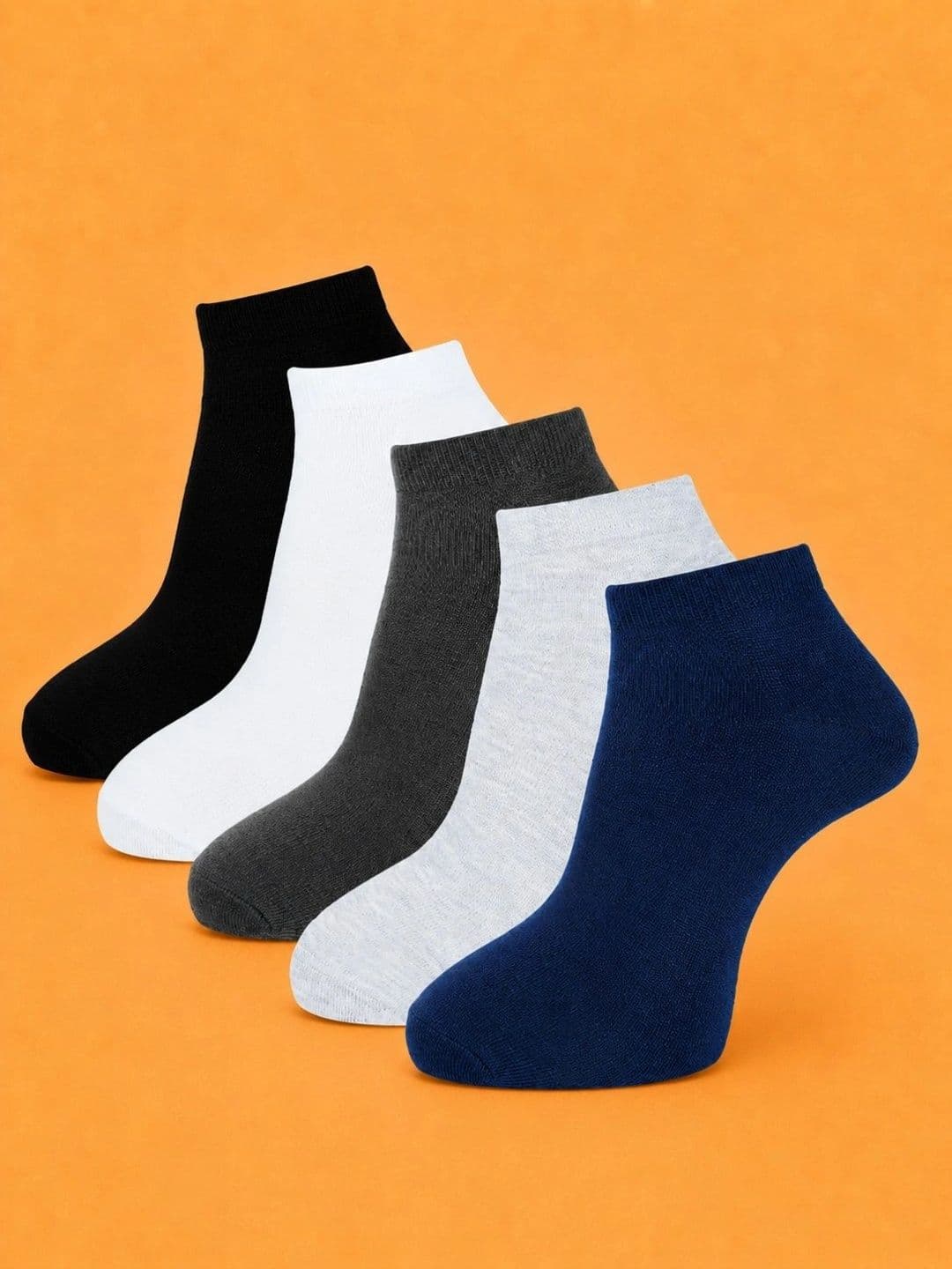 ADDOSSO Men Pack of 5 Cotton Assorted Ankle Length Socks - view 1