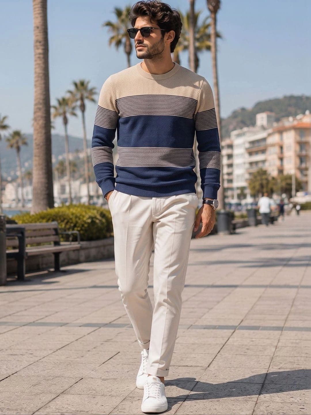 SZN Men Striped Pullover thumbnail 2