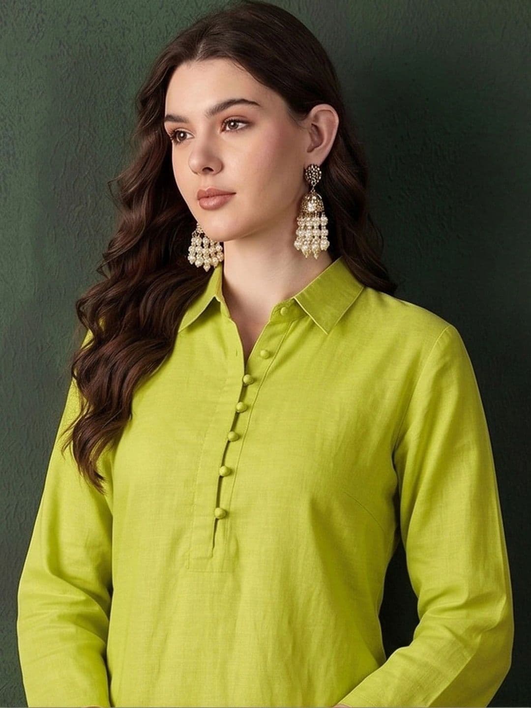 Sangria Women Regular Kurta with Trousers thumbnail 5