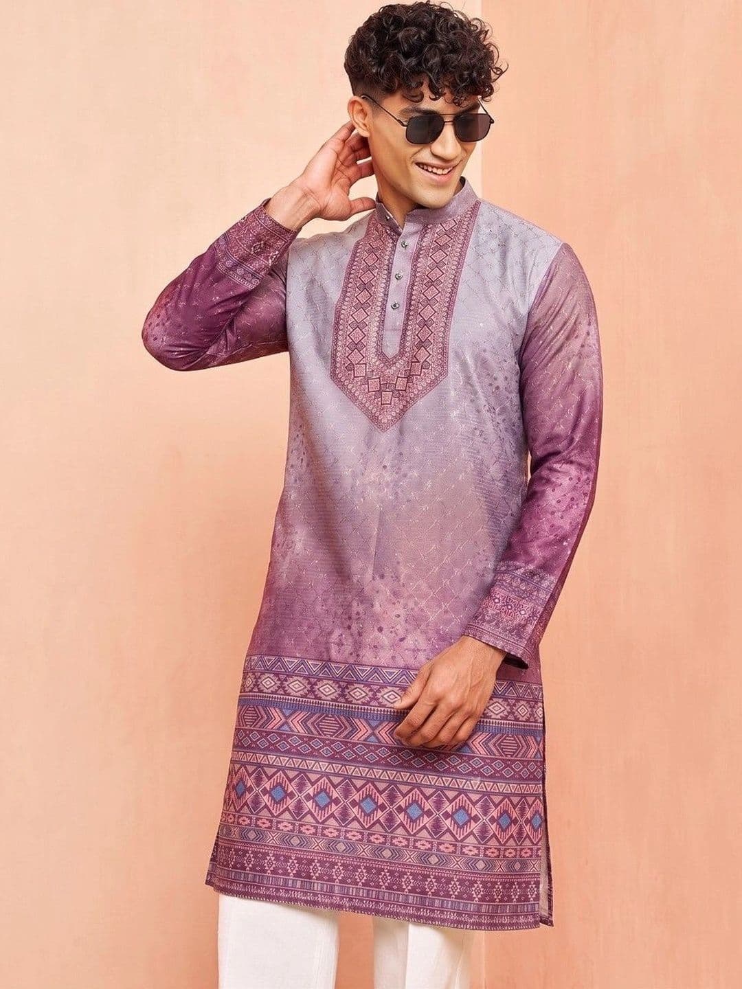 VELKYNOX Men Ethnic Motifs Printed Kurta - view 1