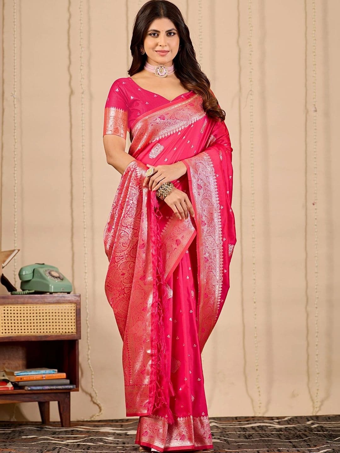FABRINO Woven Design Zari Banarasi Saree - view 1