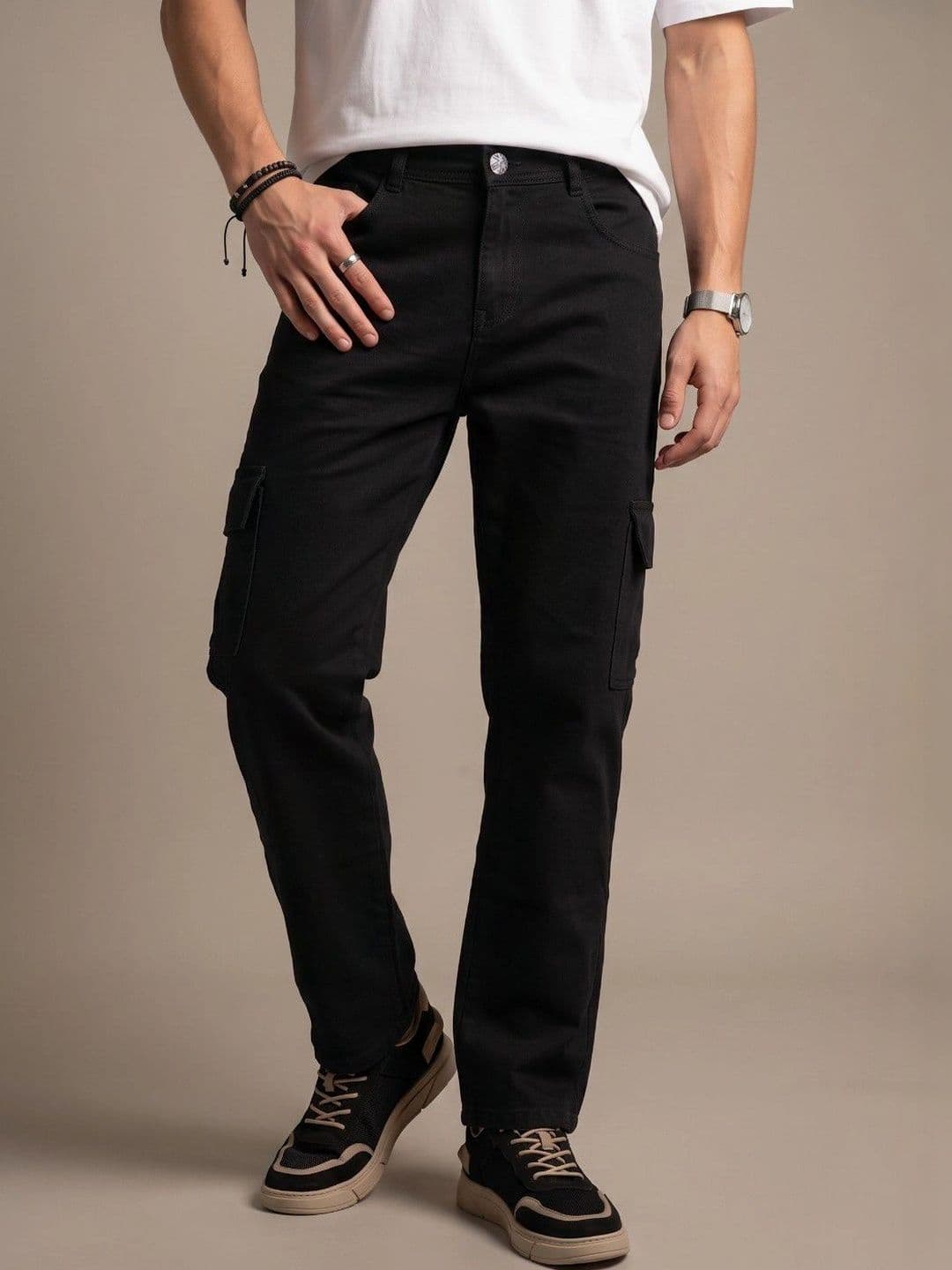 Moda Rapido Mid-Rise Baggy Cargo Jeans - view 1