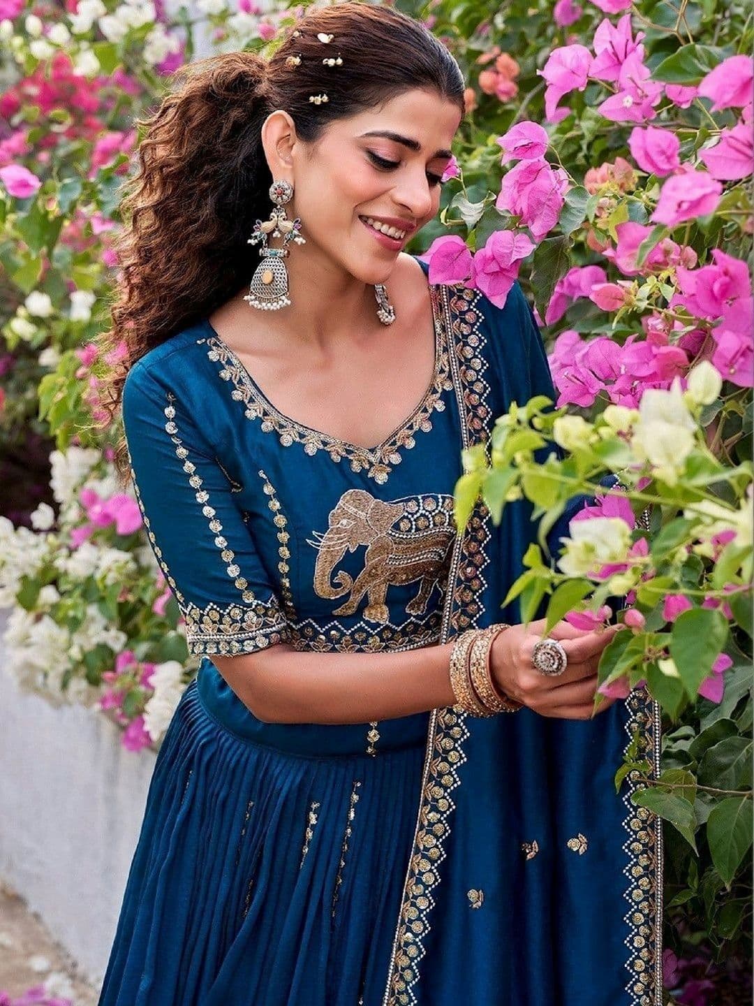 Shree Ram Creation Embellished Ready to Wear Lehenga & Blouse With Dupatta thumbnail 5
