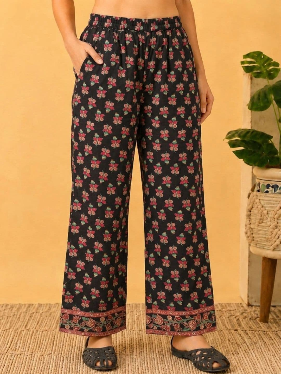 Sangria Women Ethnic Motifs Printed Regular Pure Cotton Kurta with Palazzos & With Dupatta thumbnail 4
