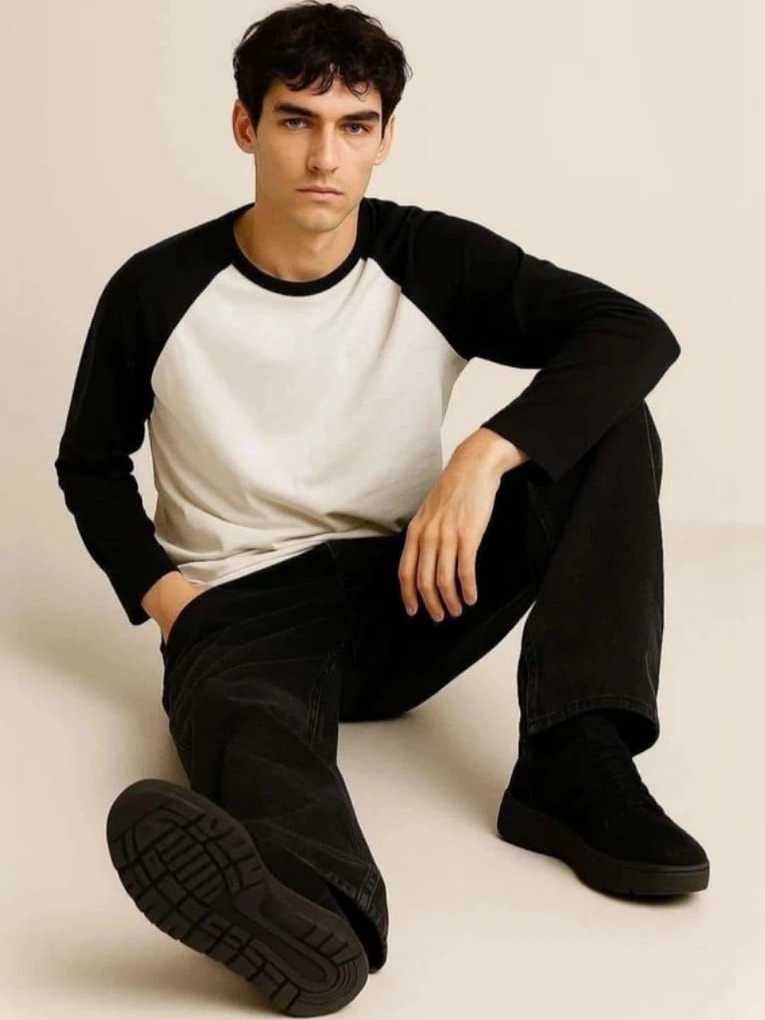 BI FASHION Men 2 Colourblocked Pure Cotton T-shirt thumbnail 2