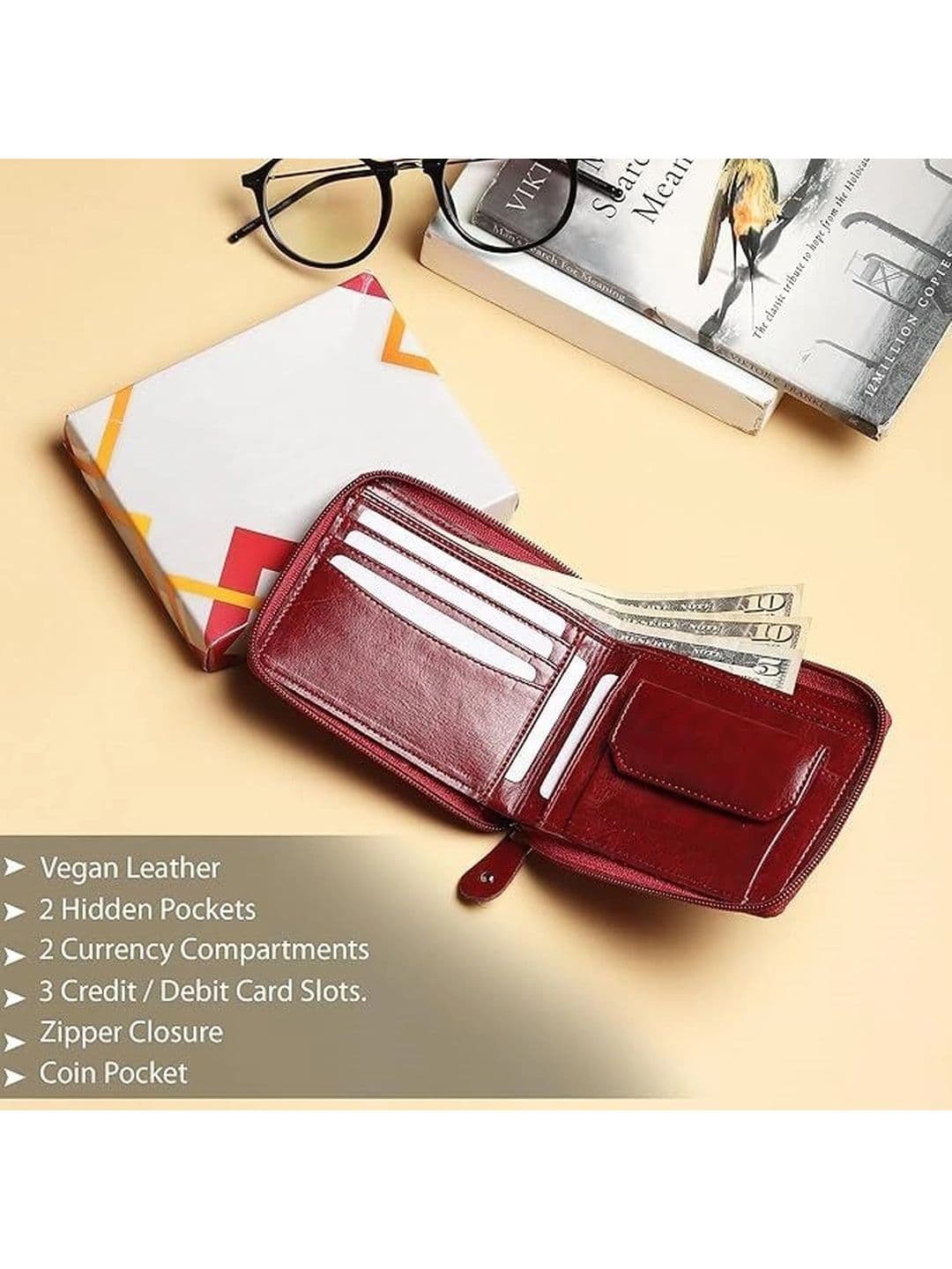 BIF Men PU Zip Around Wallet thumbnail 2