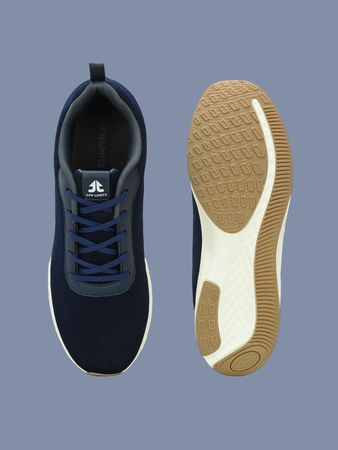 OFF LIMITS Men Blue Mesh Running Non-Marking Shoes thumbnail 2
