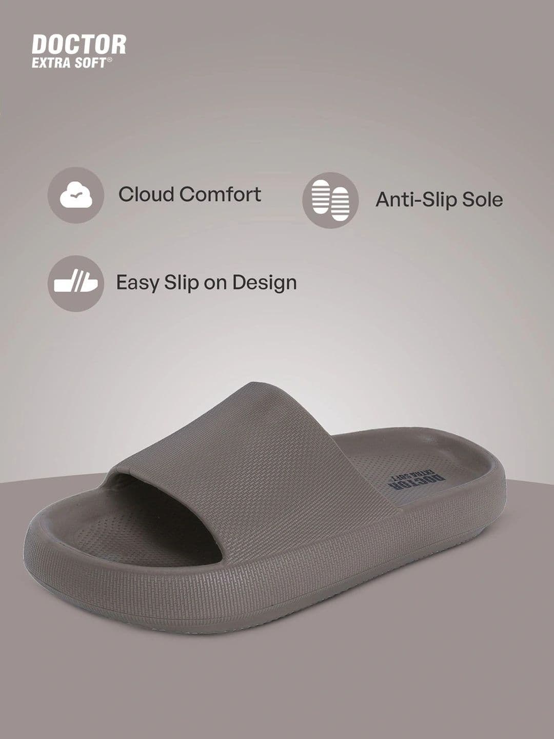 DOCTOR EXTRA SOFT Men Ultra Soft Lightweight Rubber Sliders thumbnail 5