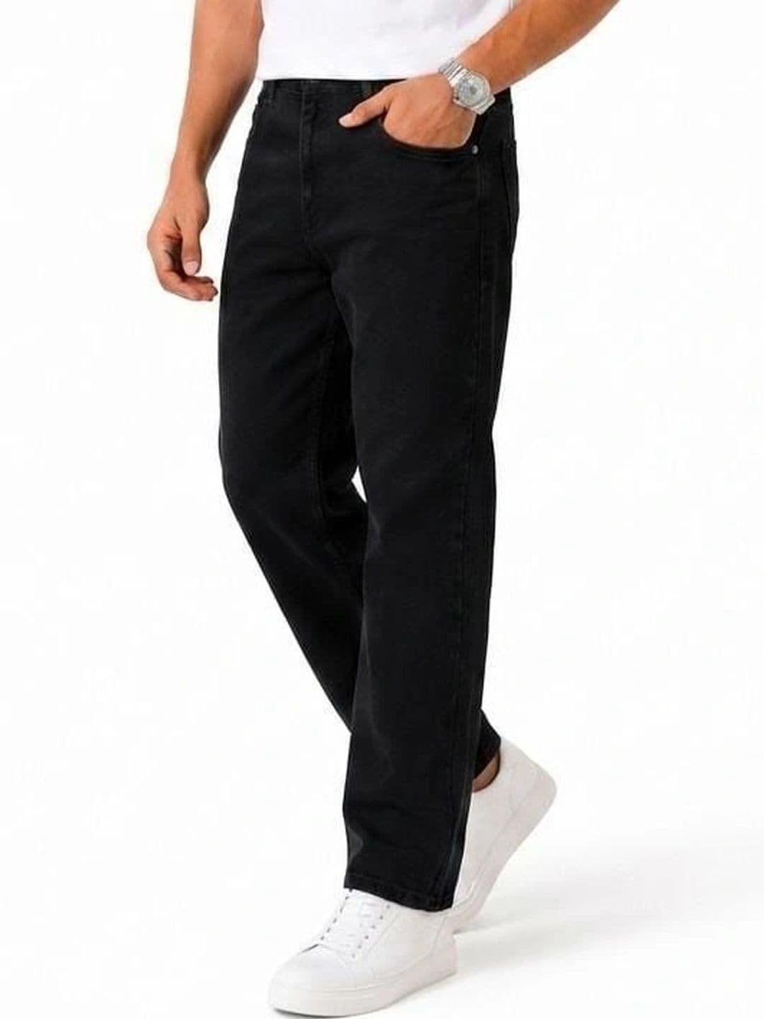 VK CULTURE Men Straight Fit Mid-Rise Light Fade Jeans thumbnail 3