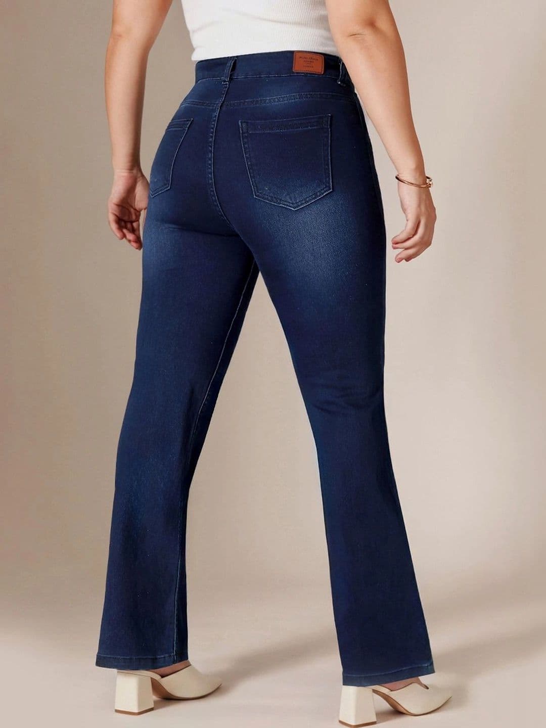 Miss Chase A+ Women Wide Leg Mid-Rise Stretchable Jeans thumbnail 3