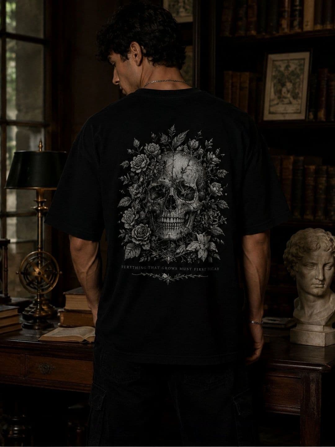 R.Code by The Roadster Life Co. Men Printed Drop-Shoulder Sleeves T-shirt thumbnail 5