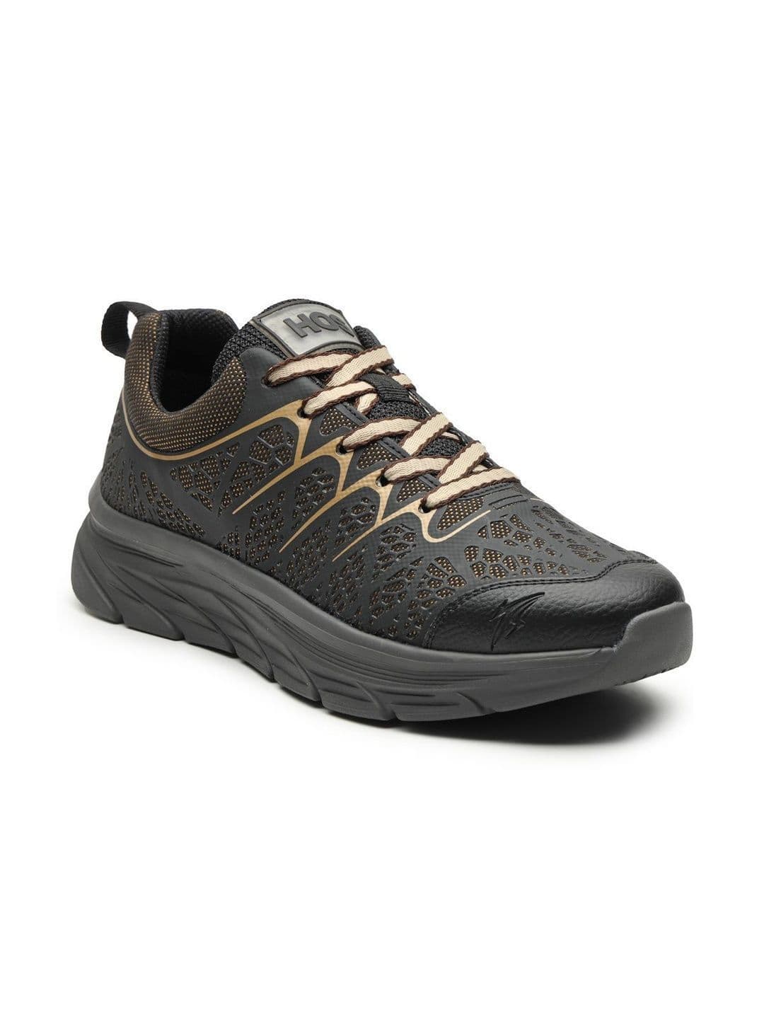 HOS Men FLORIO Textured PU Coated Leather Sneakers Lace-Up Casual Daily Wear Shoes thumbnail 3