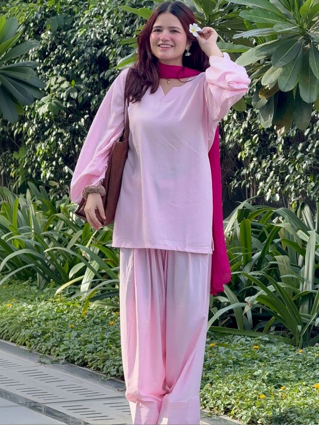 FANESHMA Women Regular Pure Cotton Kurta with Trousers & With Dupatta thumbnail 5