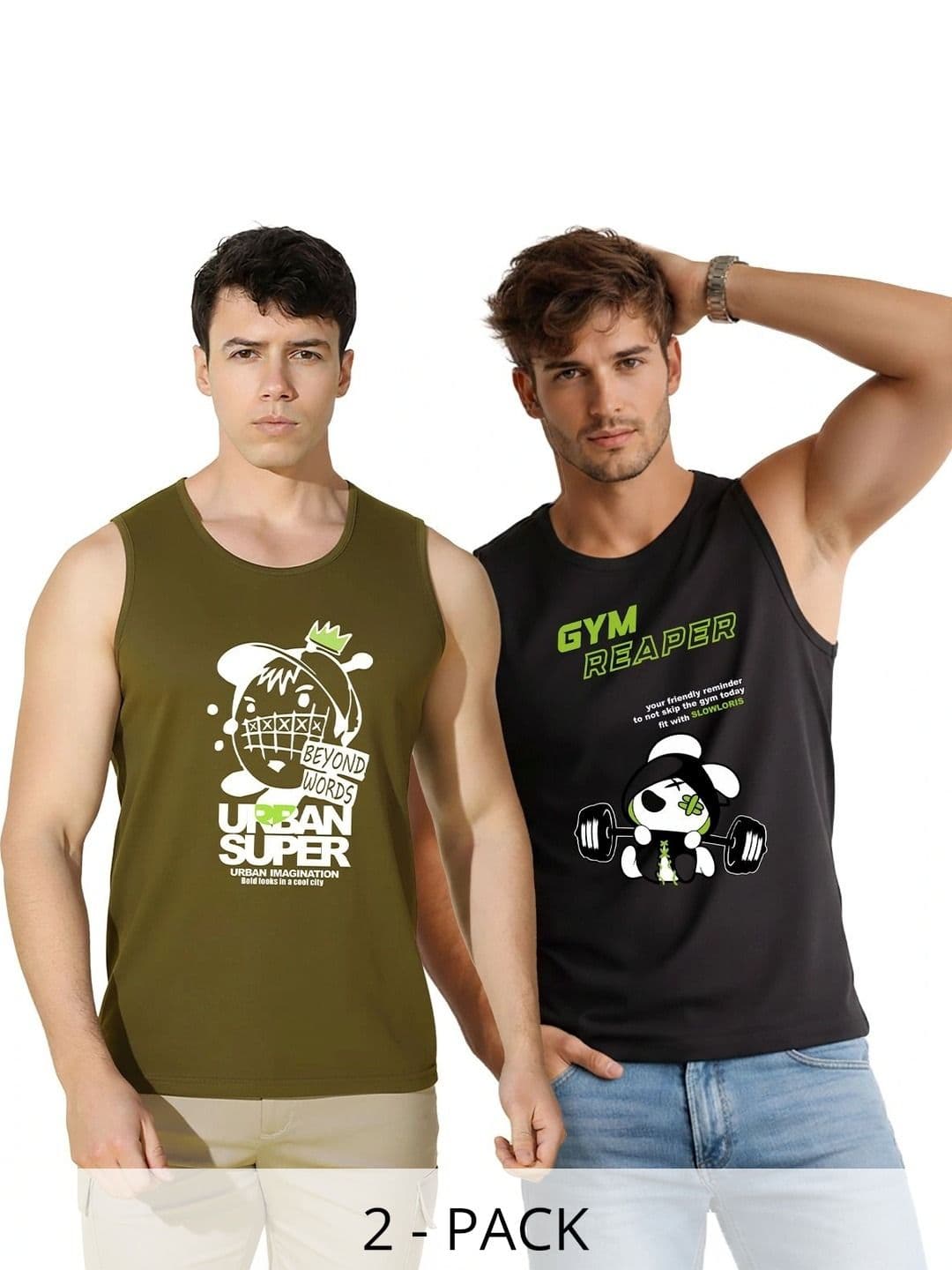 CRYPTIC Men Pack of 2 Printed T-shirt - view 1