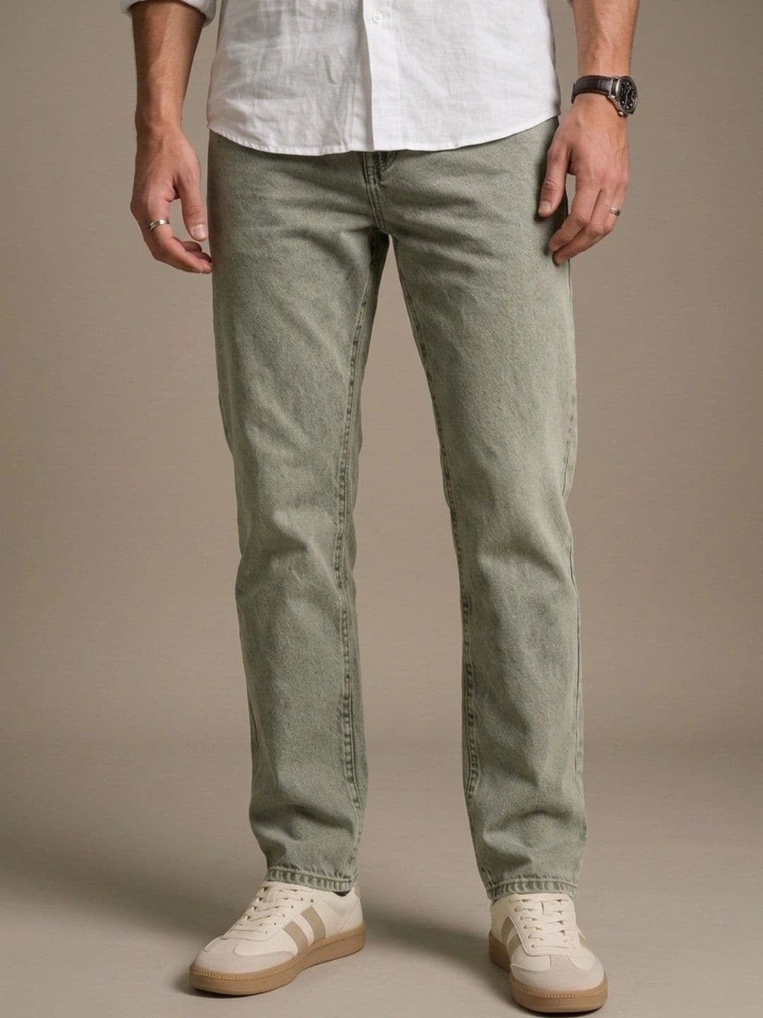 glitchez Men Classic Regular Fit Mid-Rise Stretchable Jeans thumbnail 2