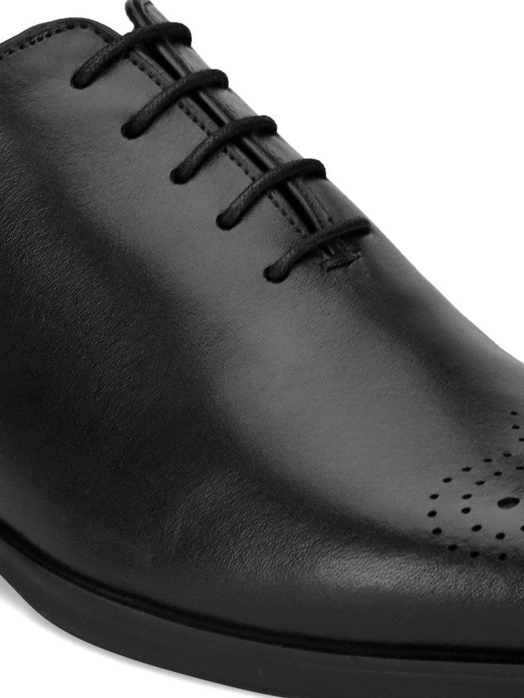 House of Pataudi Men Textured Formal Oxfords thumbnail 6