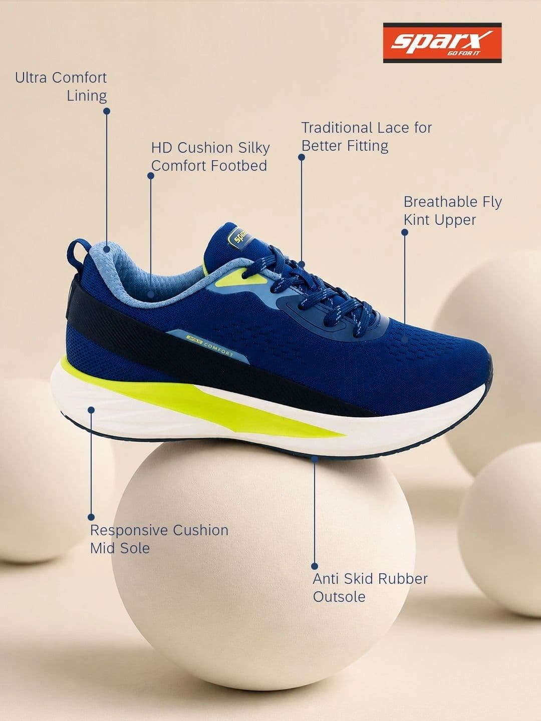 Sparx Men Mesh Running Non-Marking Shoes thumbnail 2