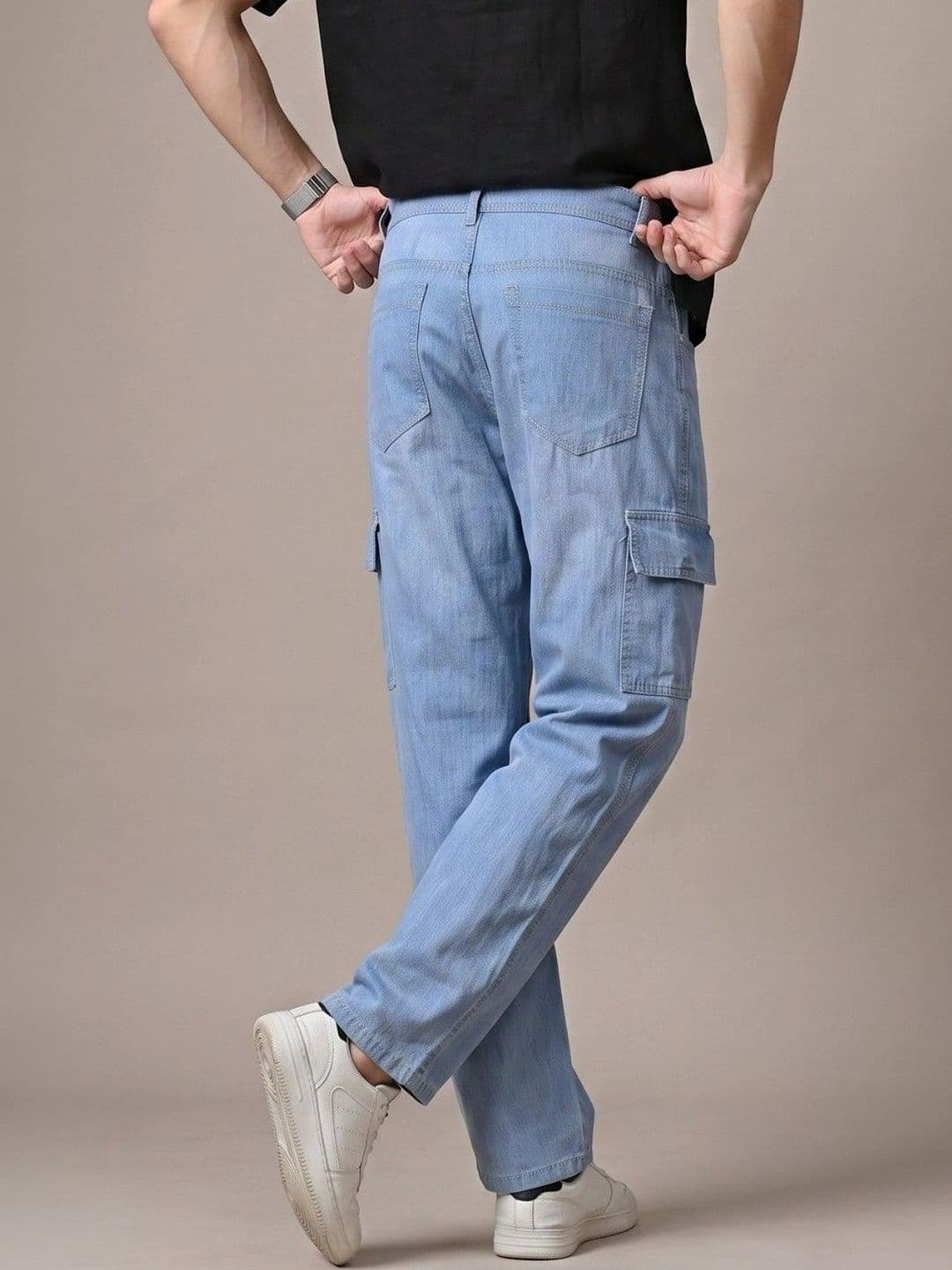 Metronaut Men Classic Regular Fit Mid-Rise Stretchable Jeans thumbnail 3