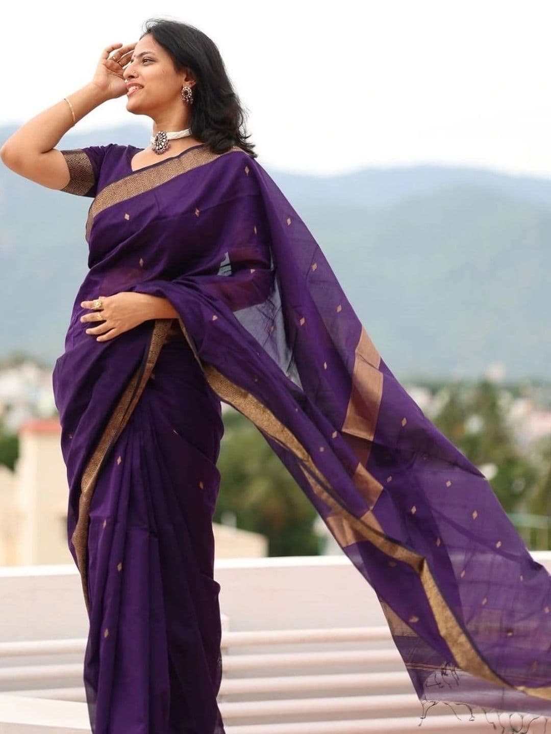 HERE&NOW Woven Design Zari Banarasi Saree thumbnail 7