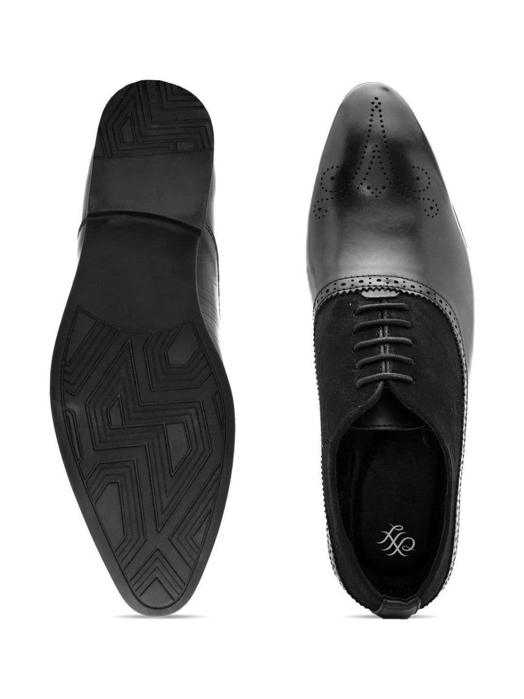 House of Pataudi Men Textured Formal Brogues thumbnail 2