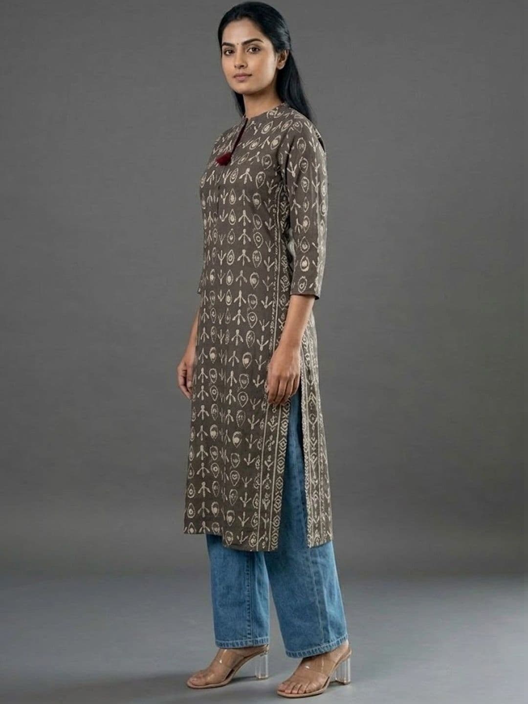 KALAMIR Women Ethnic Motifs Printed Kurta thumbnail 3