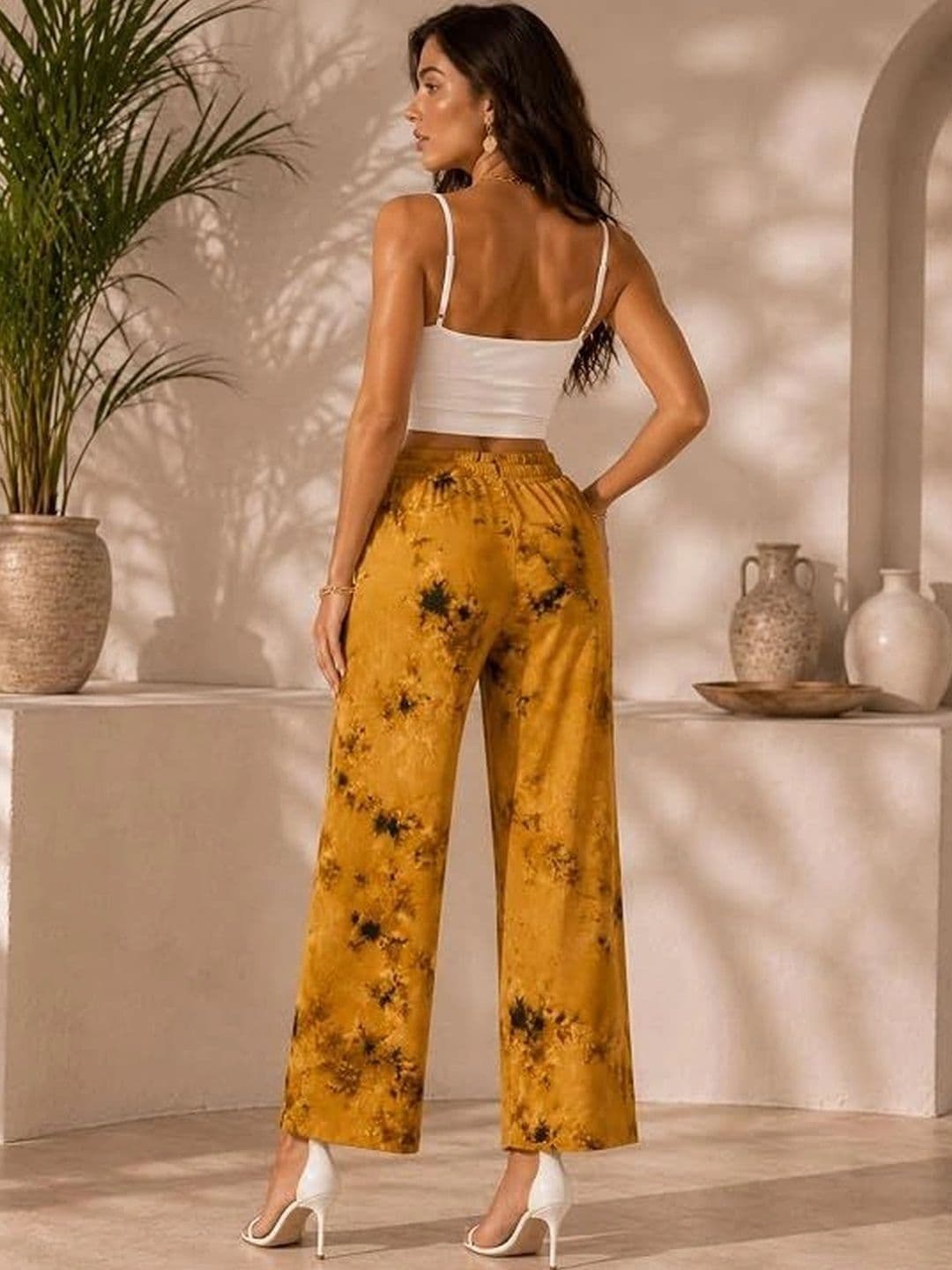 TNQ Women Tie and Dye Printed Palazzos thumbnail 5