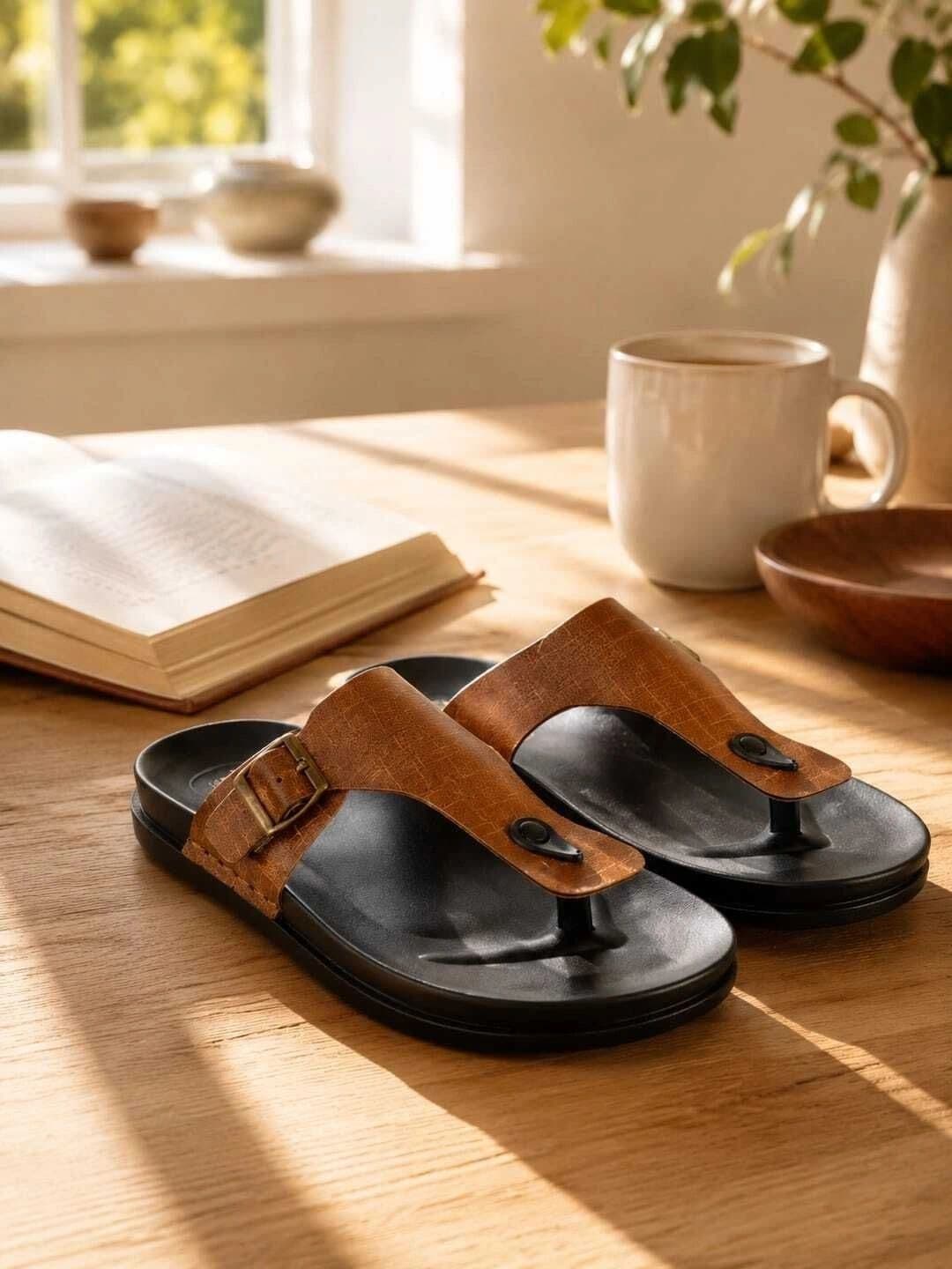 Trump Men Tan Flip Flops thumbnail 3