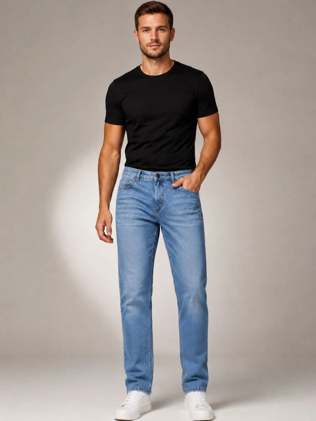 ZUSH Men Straight Fit Mid-Rise Stretchable Jeans thumbnail 3