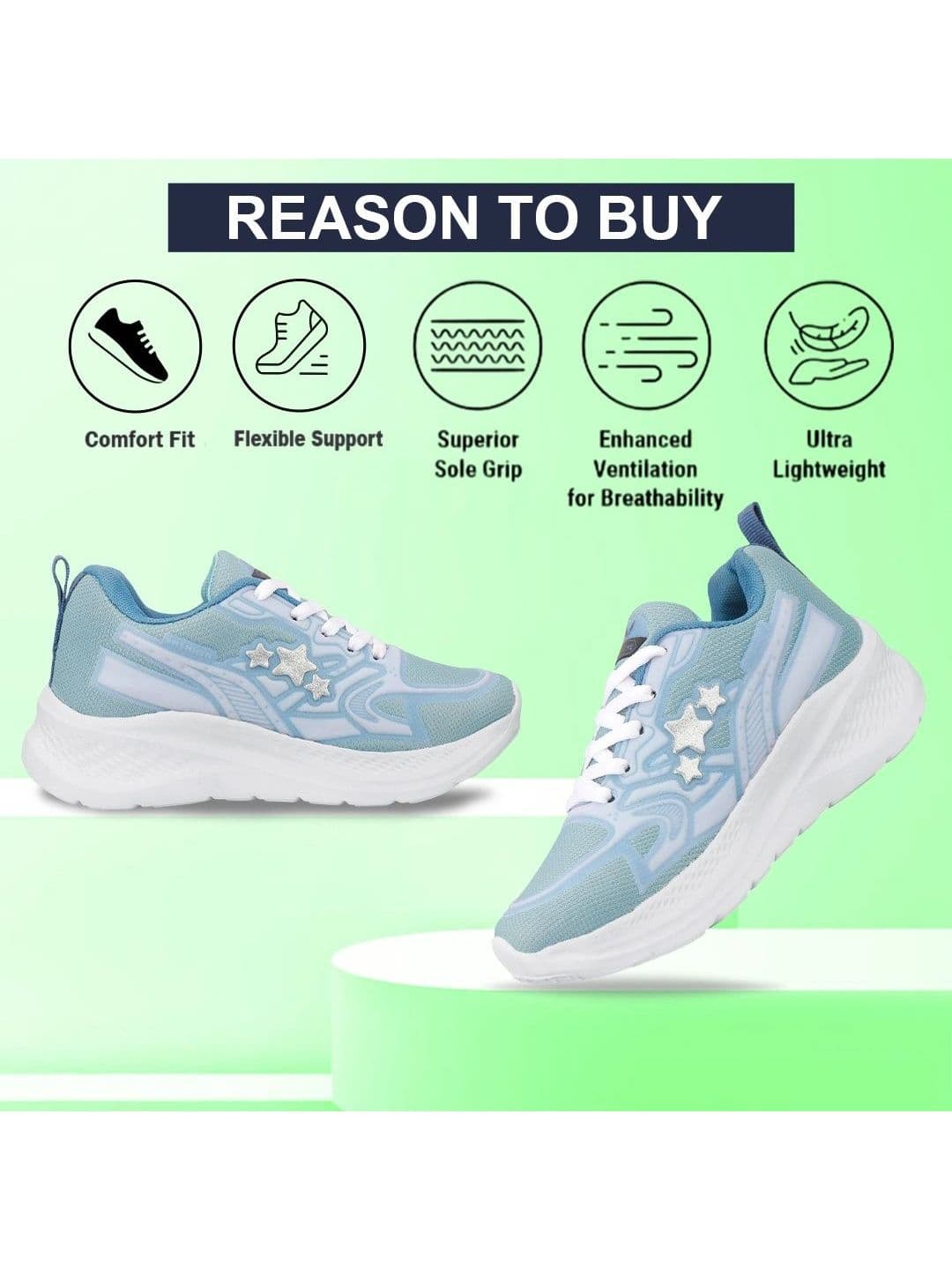 BERSACHE Women Mesh Running Shoes thumbnail 5