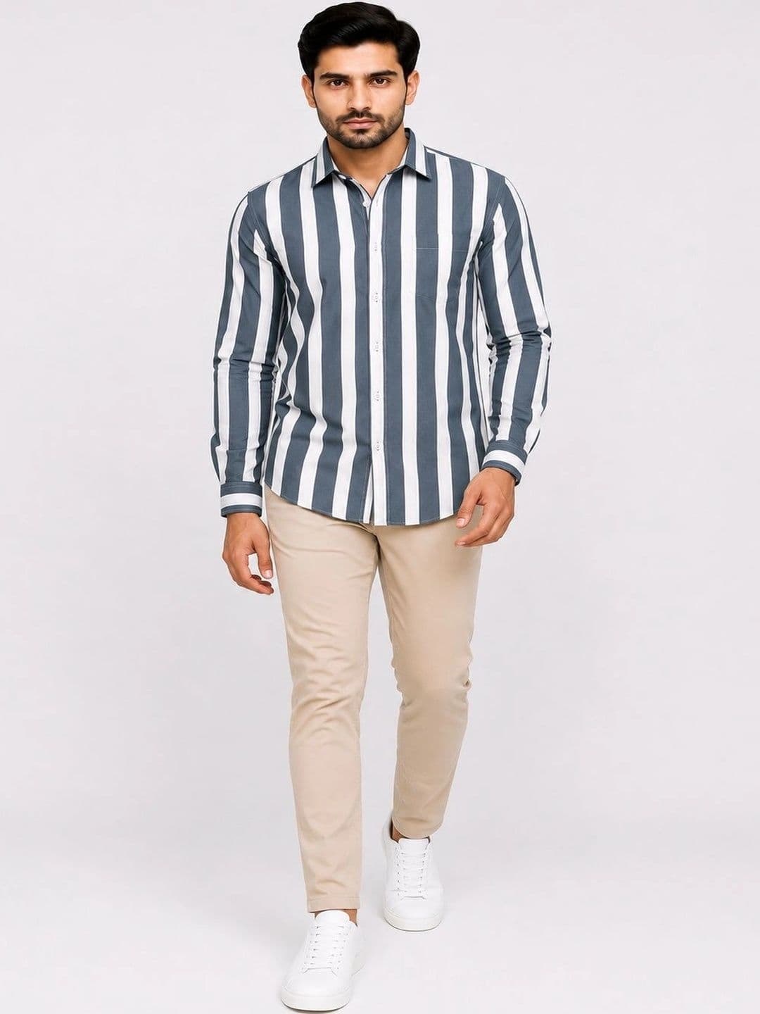 Copsang Men Standard Striped Casual Shirt thumbnail 2