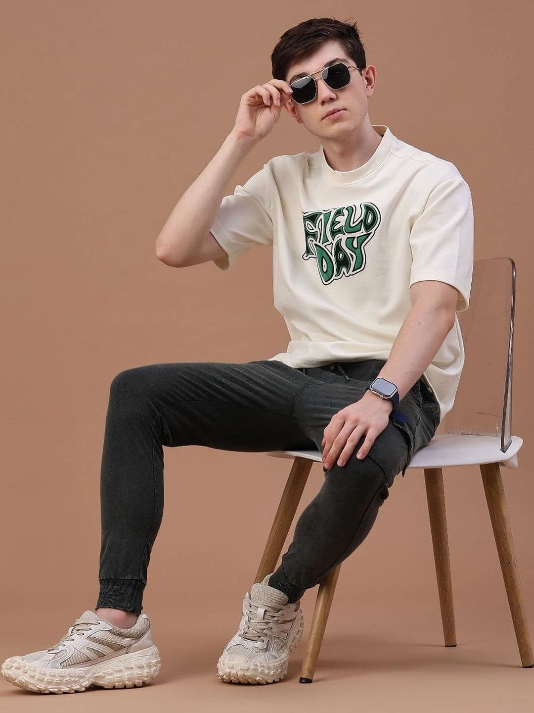 V-Mart Men Typography Printed High Neck T-shirt thumbnail 5