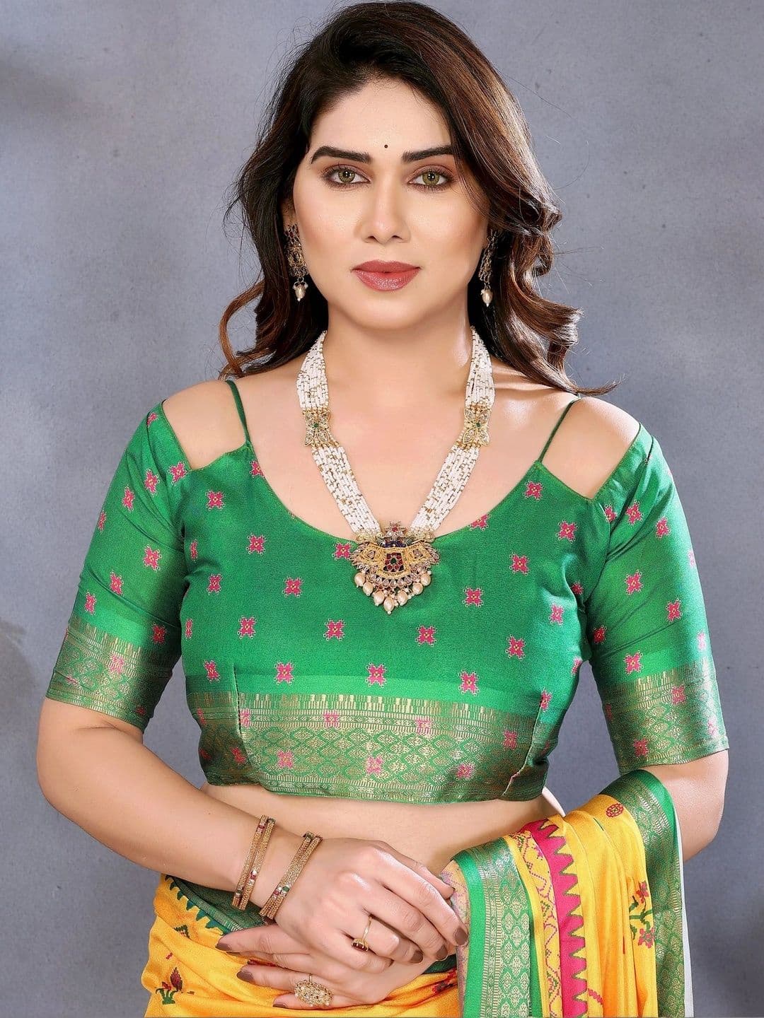 VS MALL Kalamkari Zari Silk Cotton Saree thumbnail 5