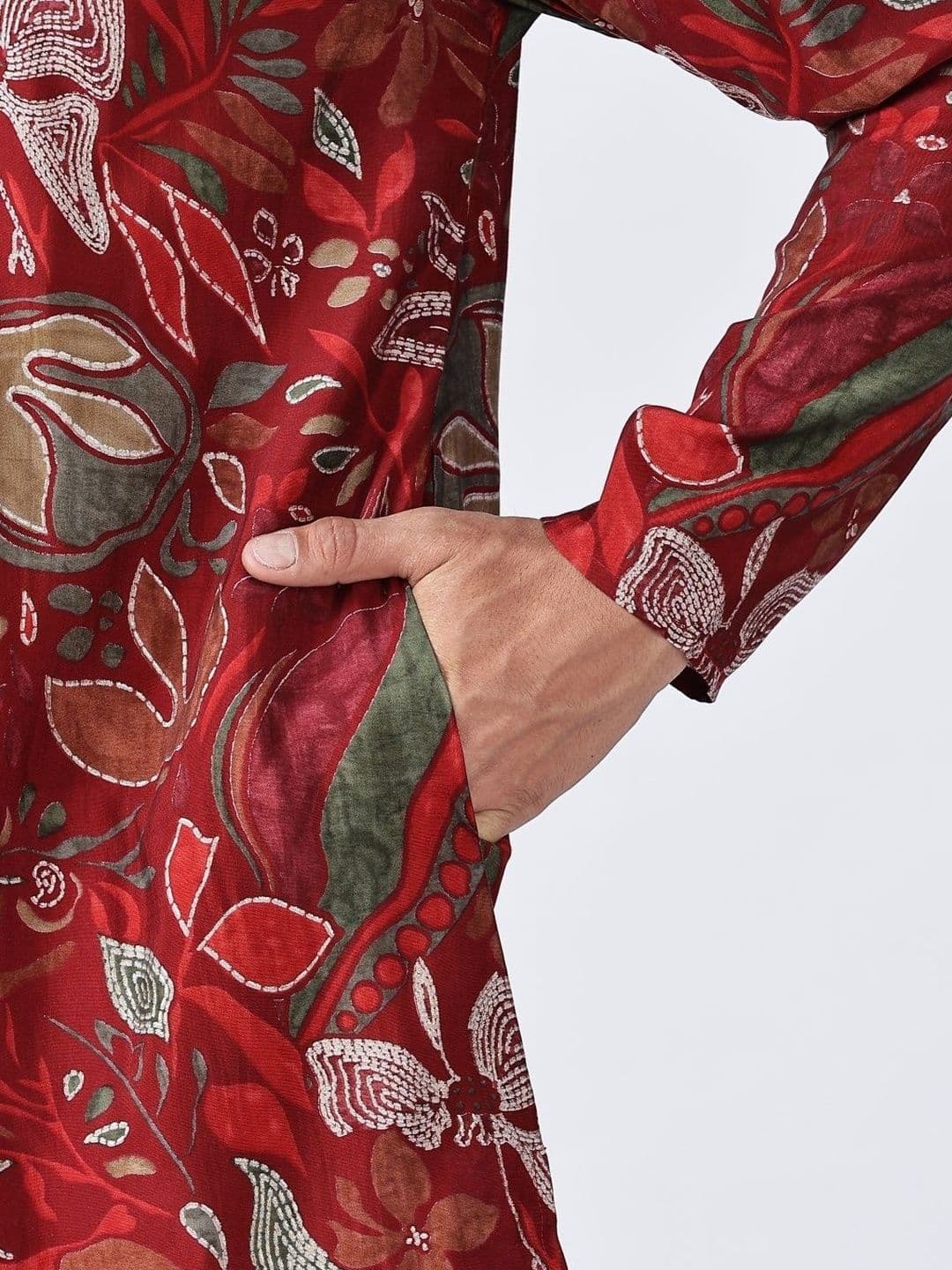 Anouk Men Floral Printed Indie Florals Kurta thumbnail 3