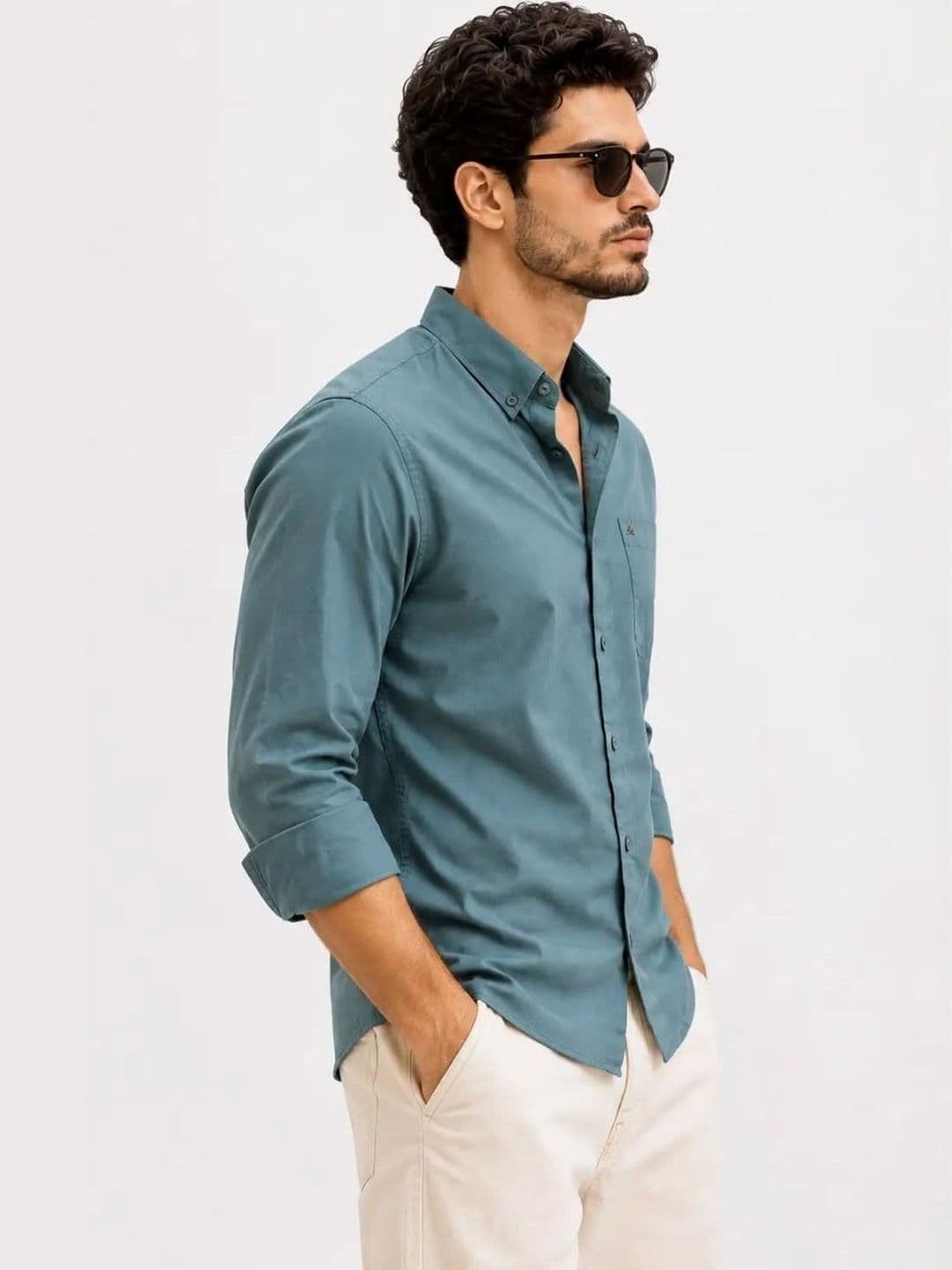 XKIND Men Sport Slim Fit Casual Cotton Shirt thumbnail 3