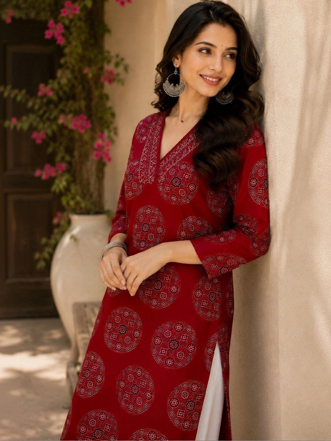 Hunaiza Women Ethnic Motifs Printed Indie Prints Kurta thumbnail 2