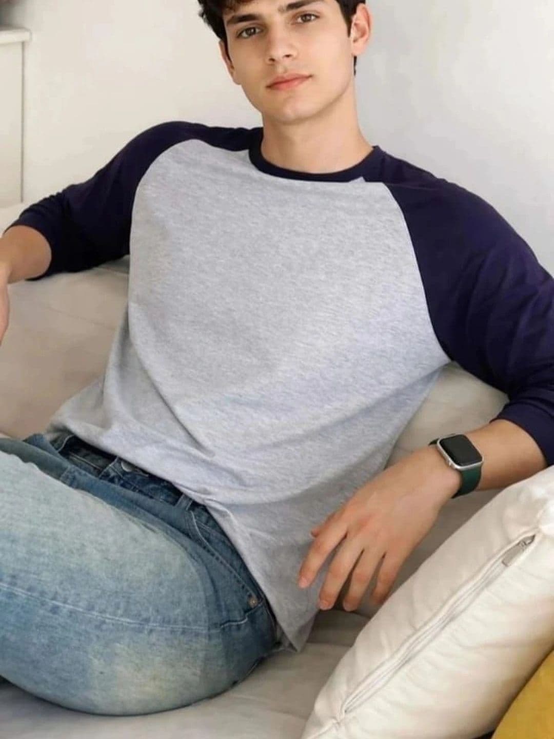 BI FASHION Men 2 Colourblocked Pure Cotton T-shirt thumbnail 5