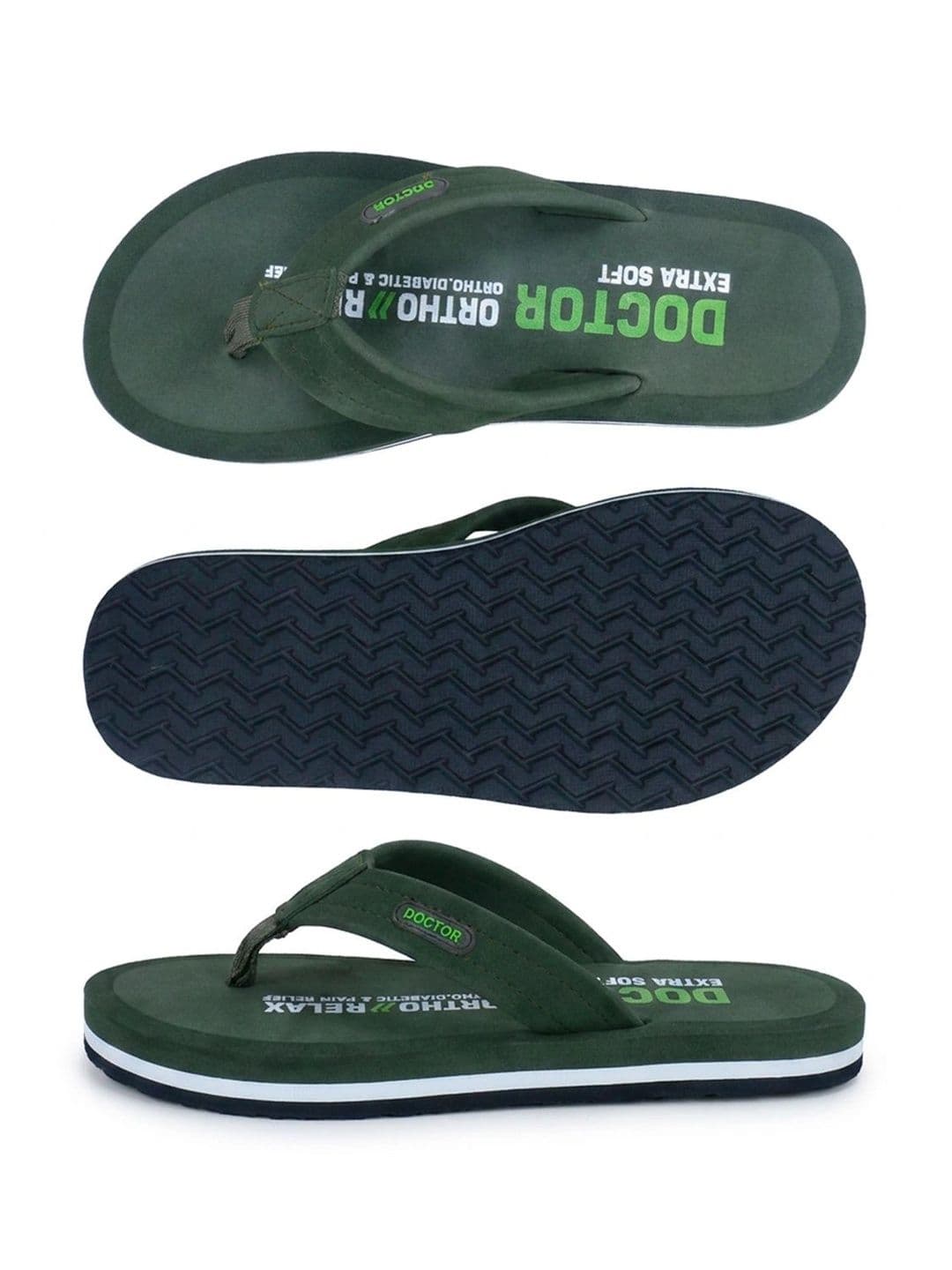 DOCTOR EXTRA SOFT Men Non-Allergenic Sweat Wicking Anti-Skid Thong Flip-Flops thumbnail 4