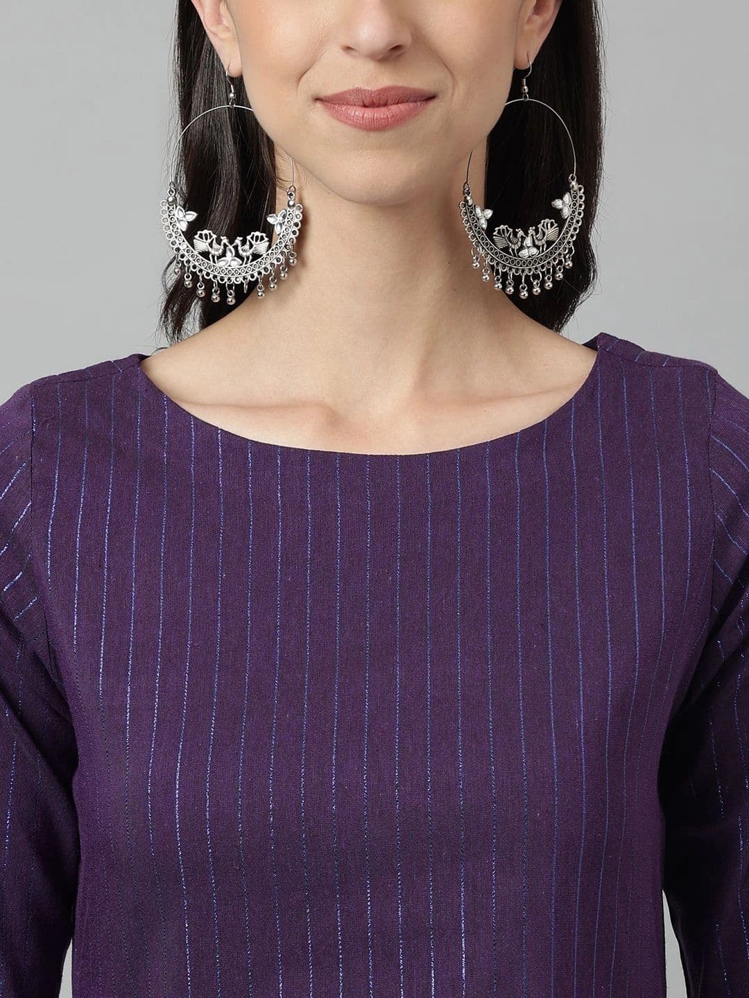 Anouk Women Striped Kurta thumbnail 2